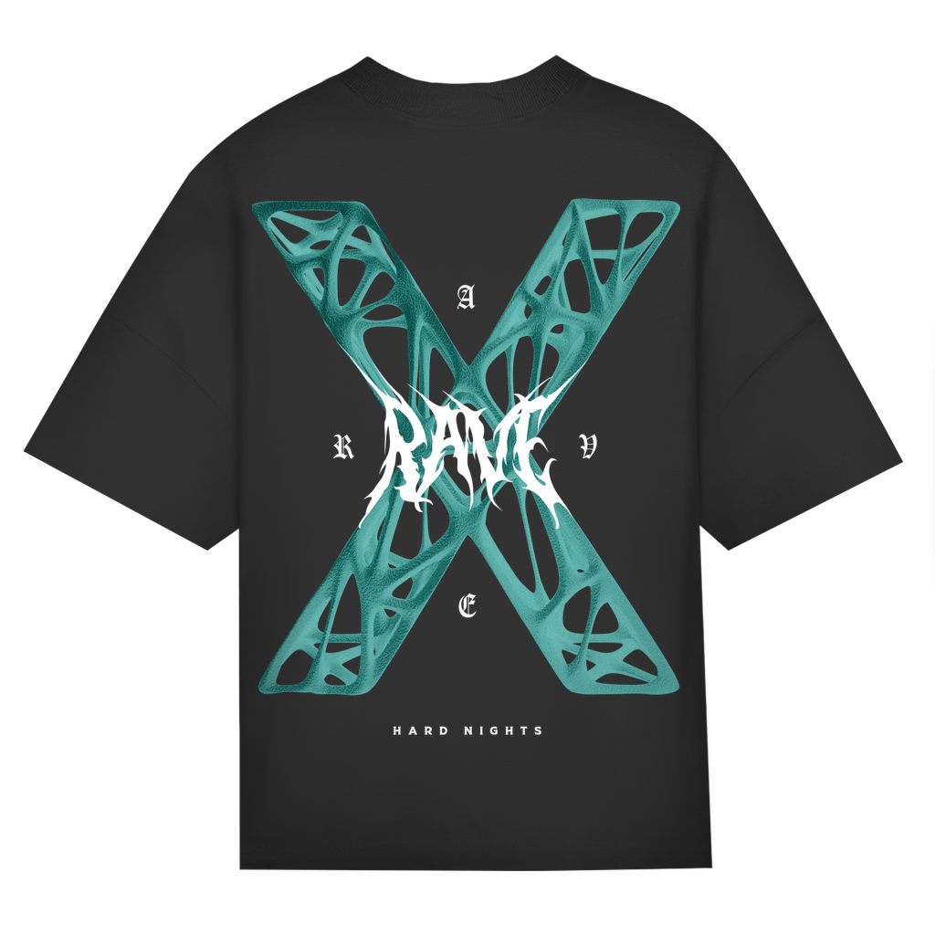 Rave X Oversized Shirt aus Bio-Baumwolle für Rave Outfits