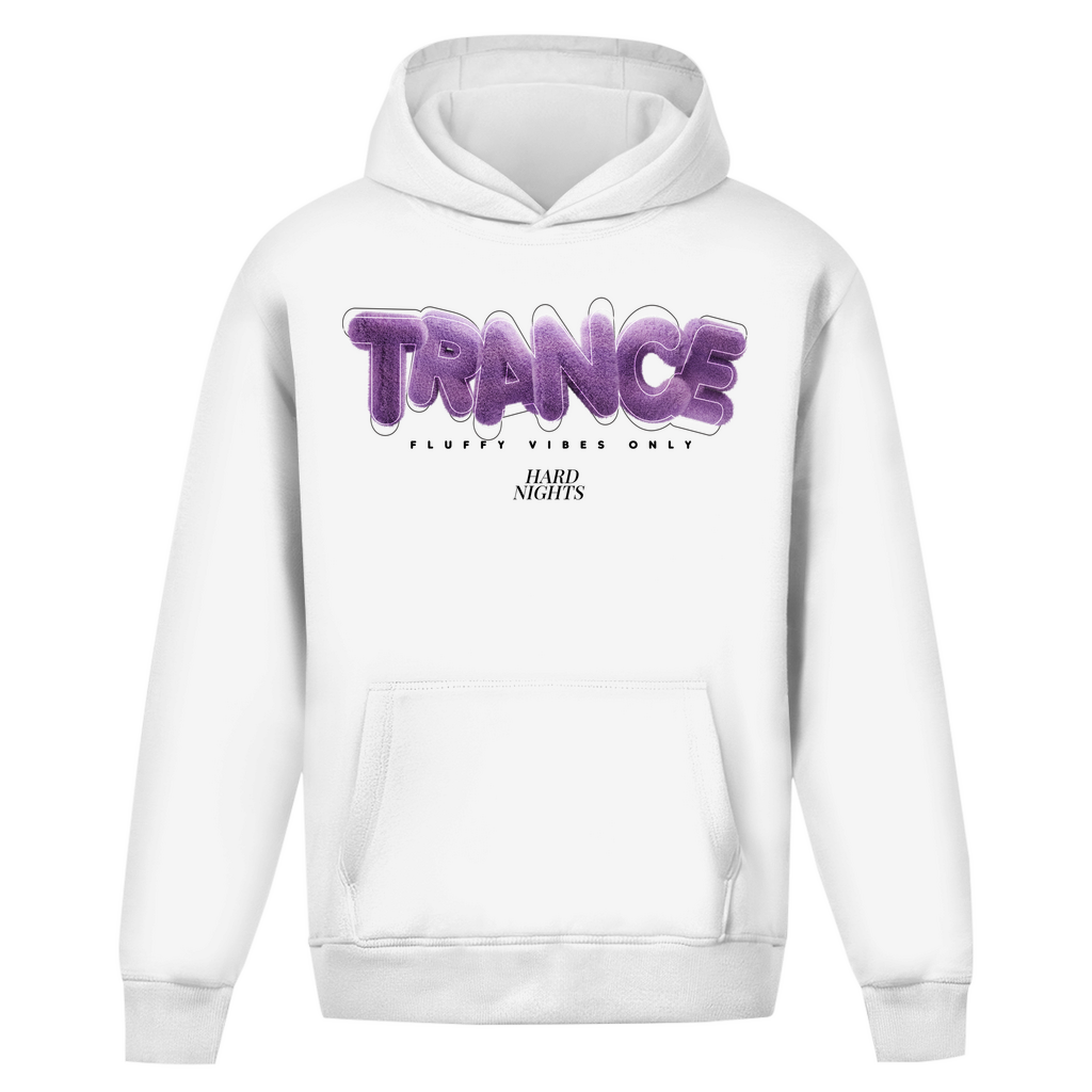 Trance Oversized Hoodie aus 100 % Baumwolle | Arctic White