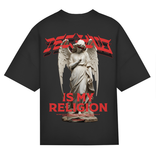 Techno is my Religion – Oversized Shirt | Black