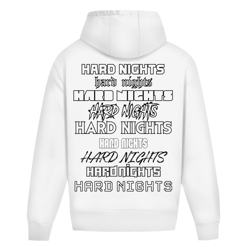 Techno Hoodie und Rave Oversized Hoodie aus Baumwolle | Arctic White