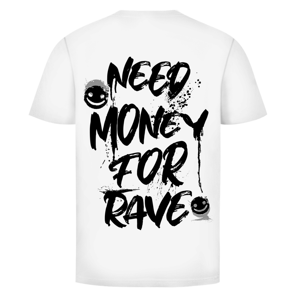 Bio Baumwolle Basic Shirt für Techno und Rave | White