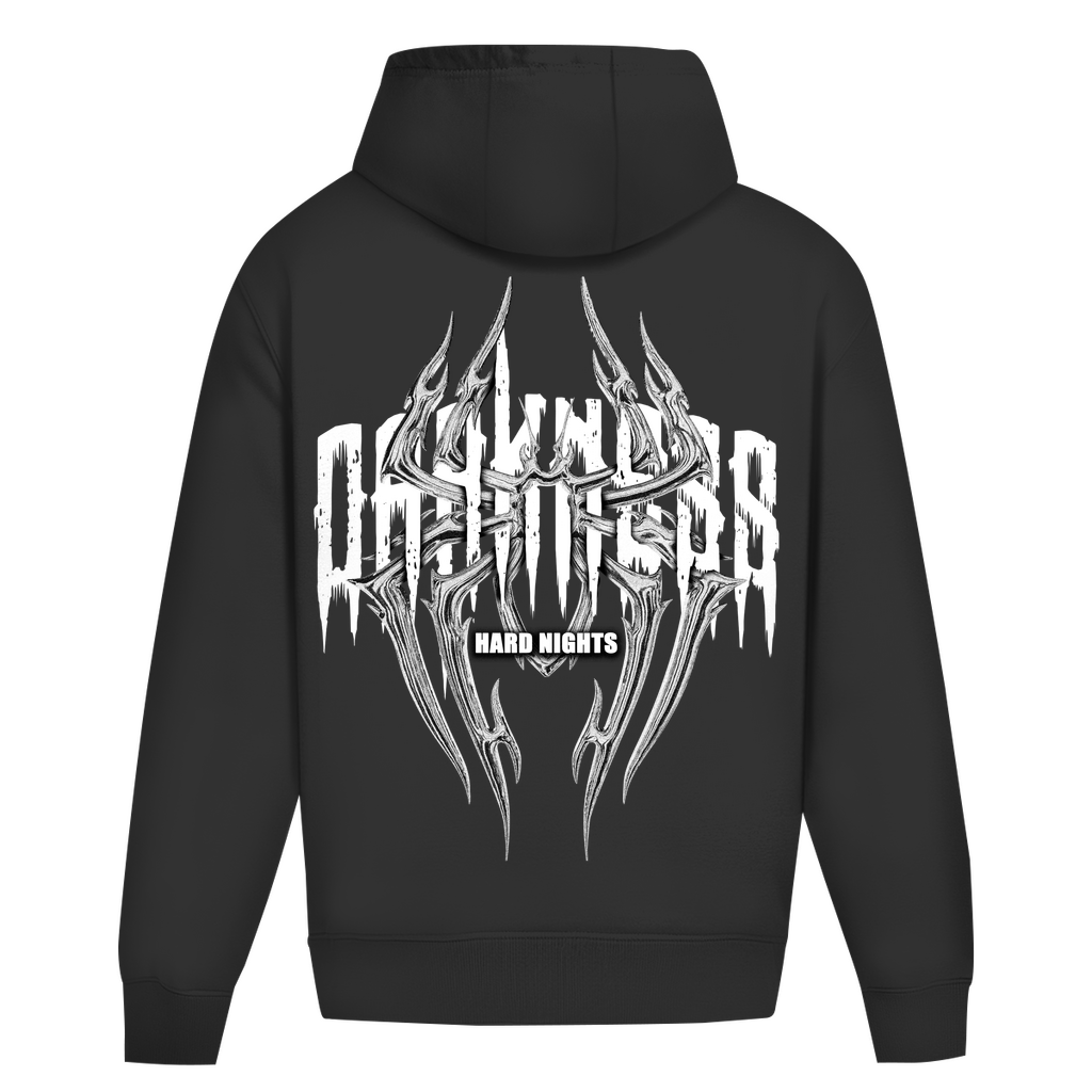 Darkness Spider Oversized Hoodie, Unisex Baumwoll Hoodie | Deep Black