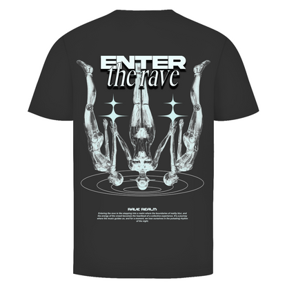 Basic T-shirt van katoen voor techno en raves