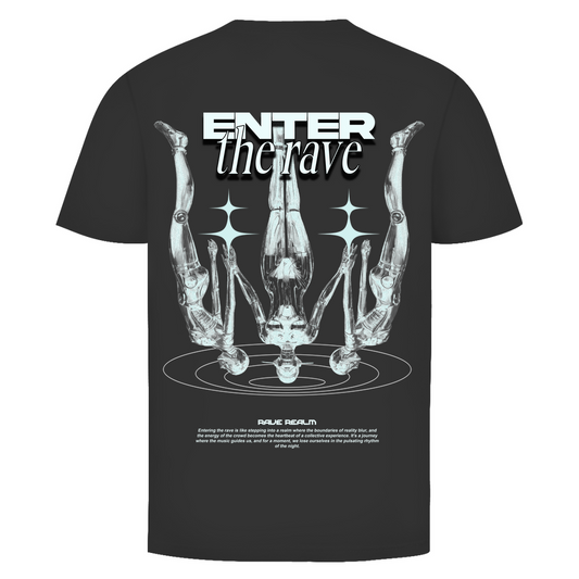 Basic T-shirt van katoen voor techno en raves