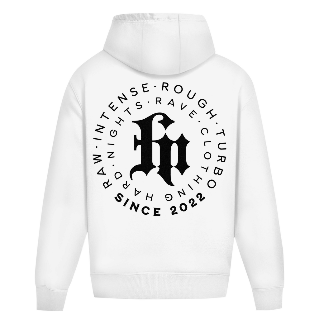 RAW Oversized Hoodie aus 100% Baumwolle | Arctic White