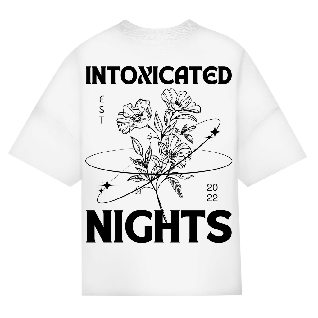 Techno Oversized Shirt aus Bio-Baumwolle für Rave-Looks | White