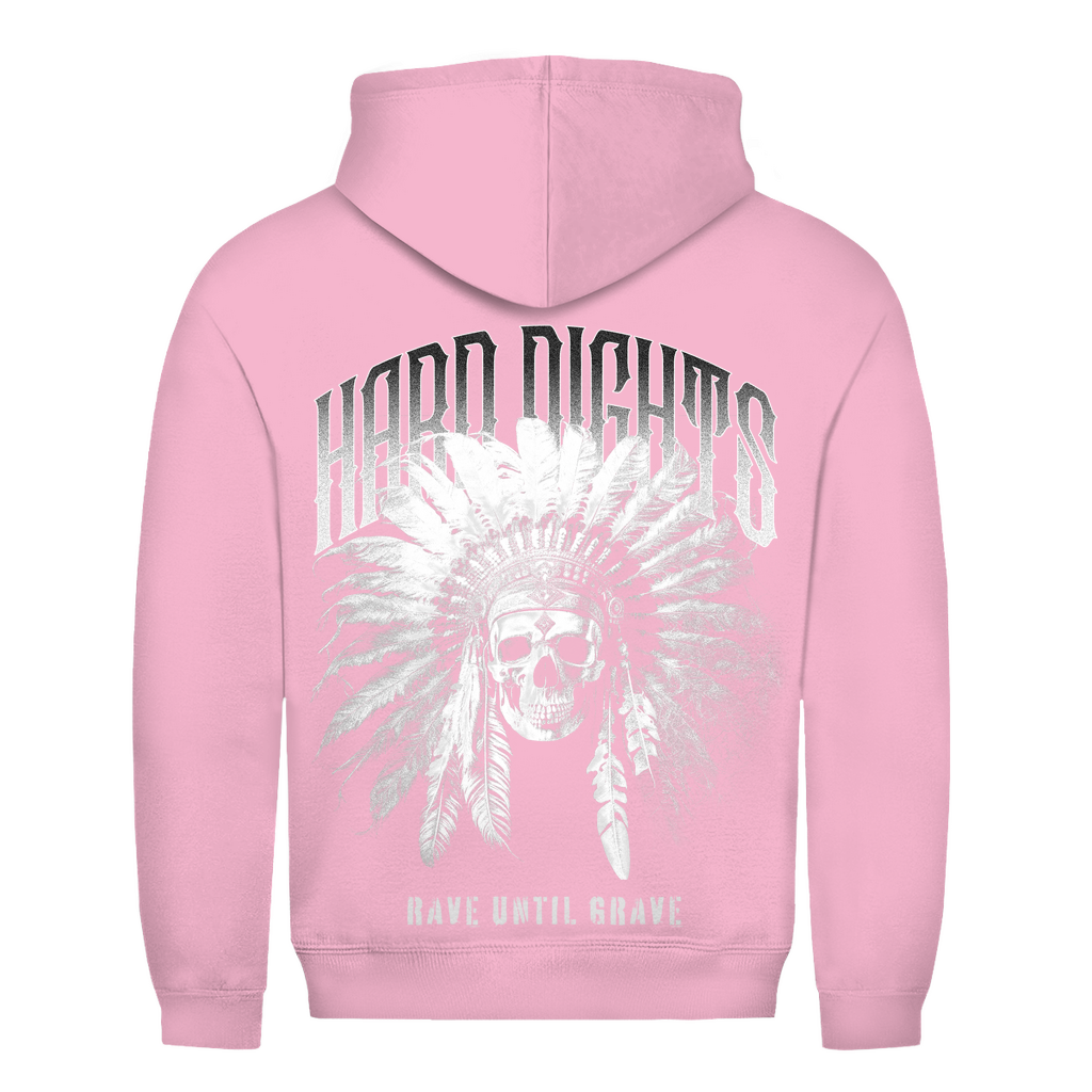 Rave Hoodie Unisex aus 100% Baumwolle für Techno-Looks | Baby Pink
