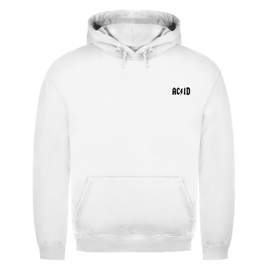 Techno Basic Hoodie aus Baumwolle für Rave und Streetwear | Arctic White