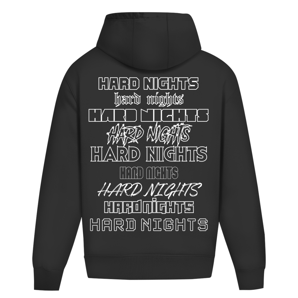 Techno Hoodie und Rave Oversized Hoodie aus Baumwolle | Deep Black
