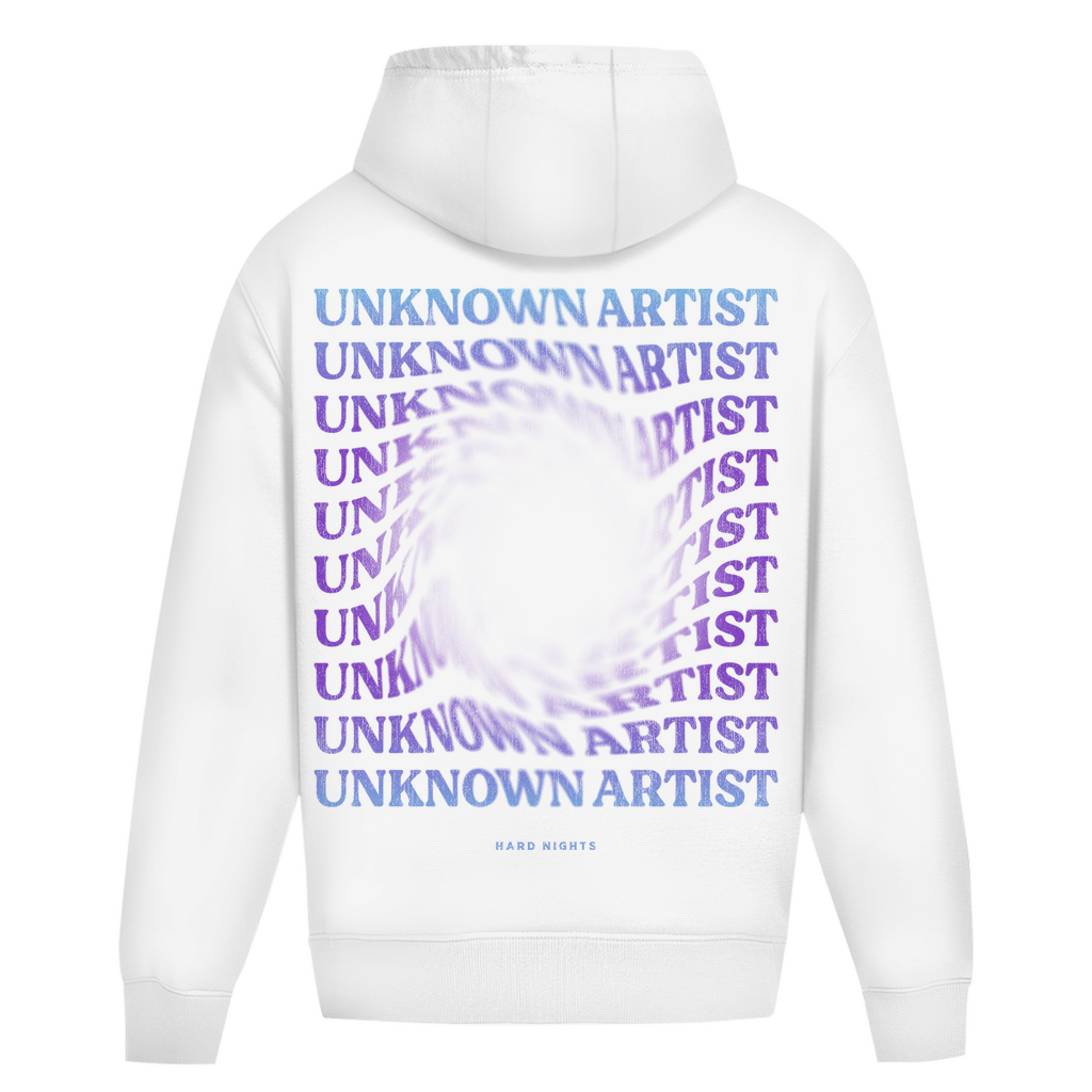 Unknown Artist Hole Oversized Hoodie aus 100 % Baumwolle | Arctic White