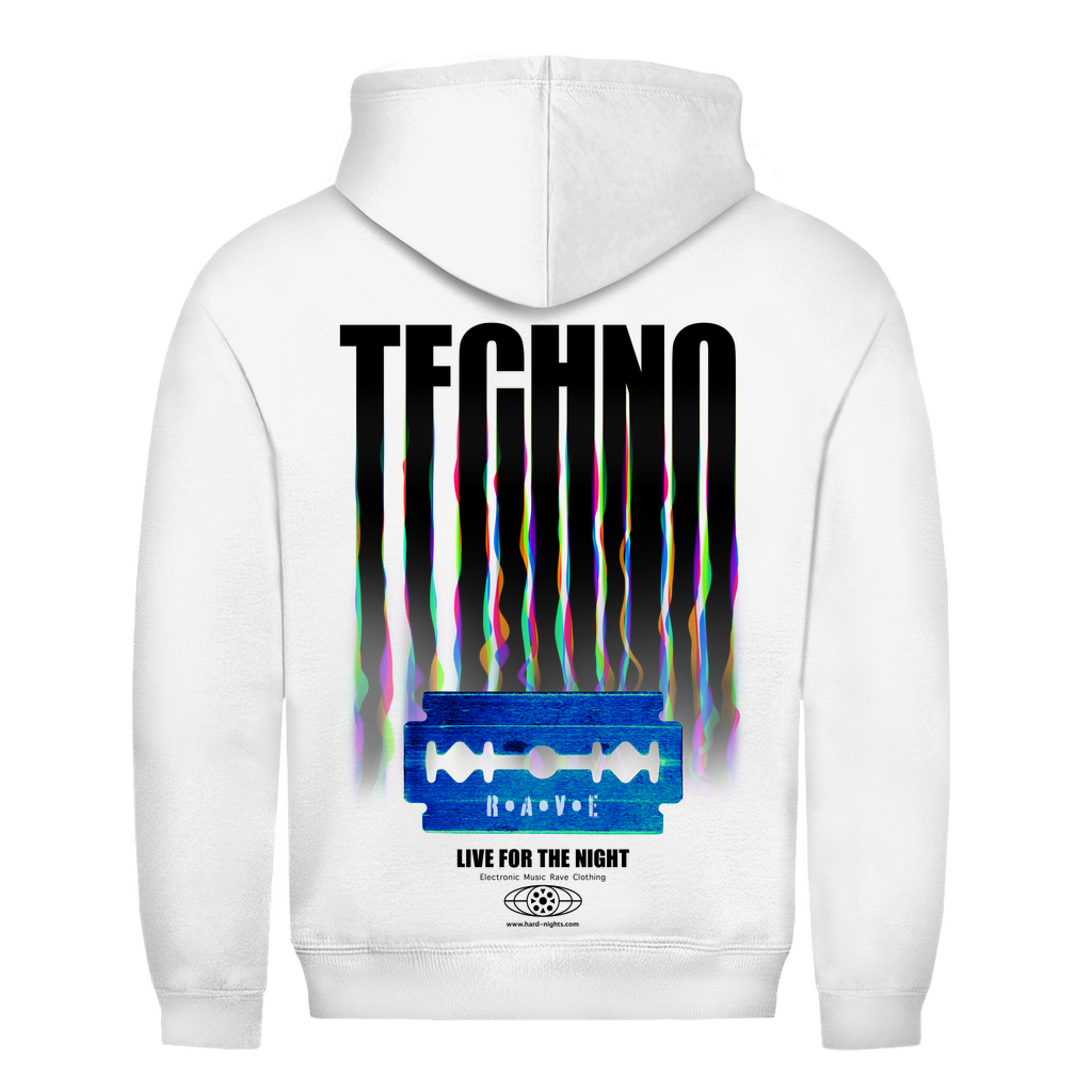 Basic Hoodie für Techno und Rave | Arctic White