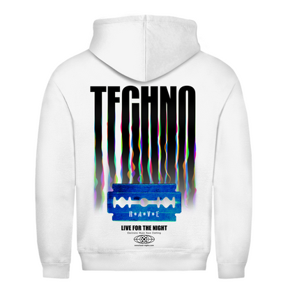 Basic Hoodie für Techno und Rave | Arctic White