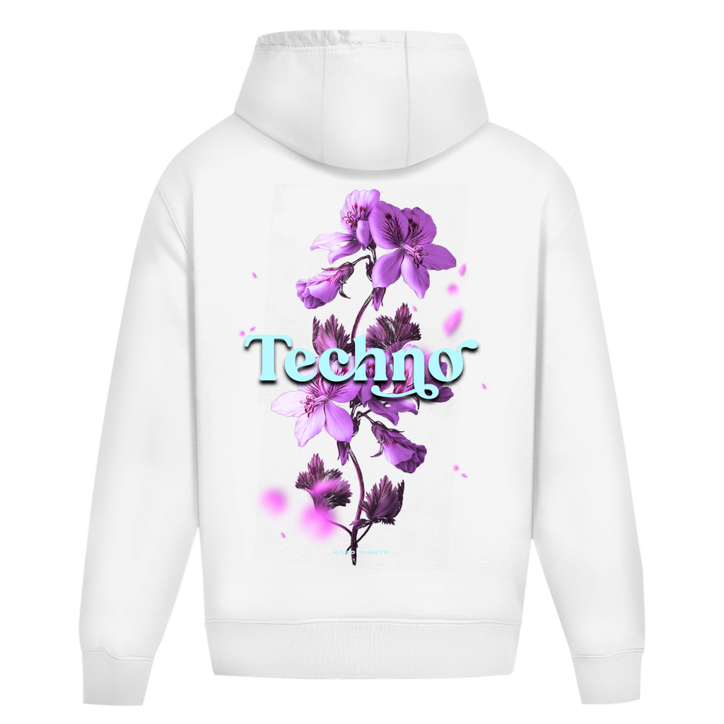 Fiori techno (felpa con cappuccio di grandi dimensioni)