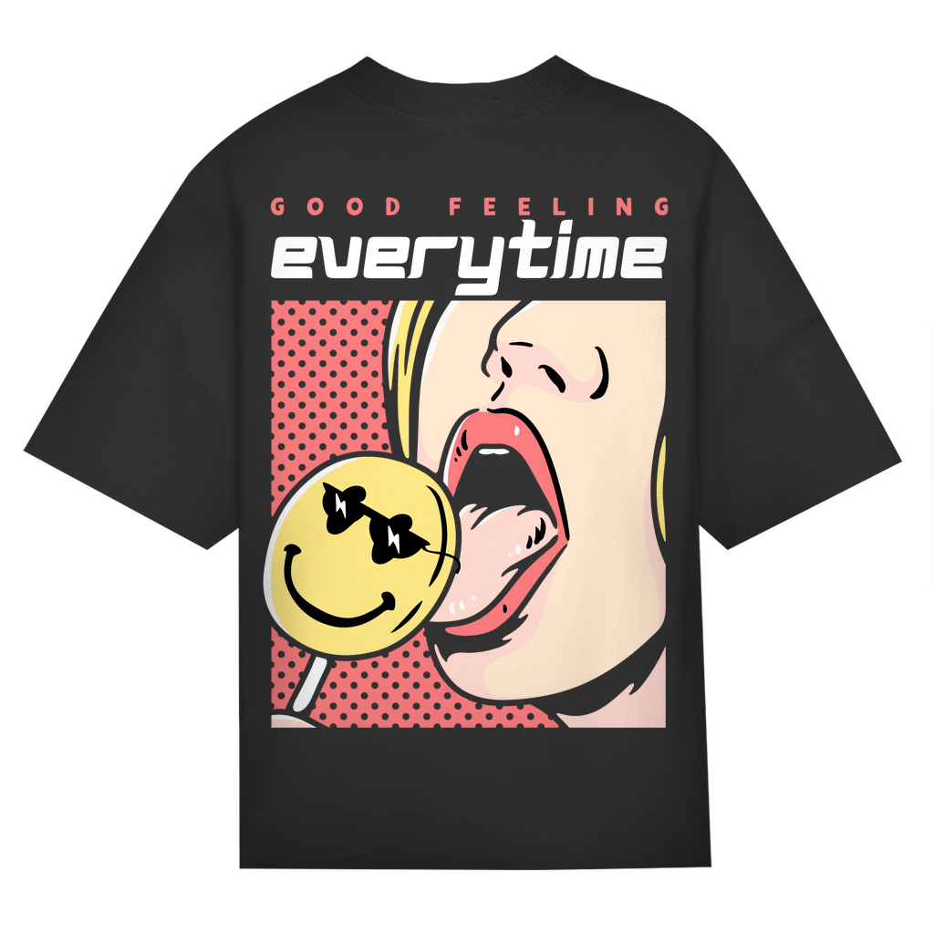 Good Feeling Oversized T-Shirt  für Techno and Rave