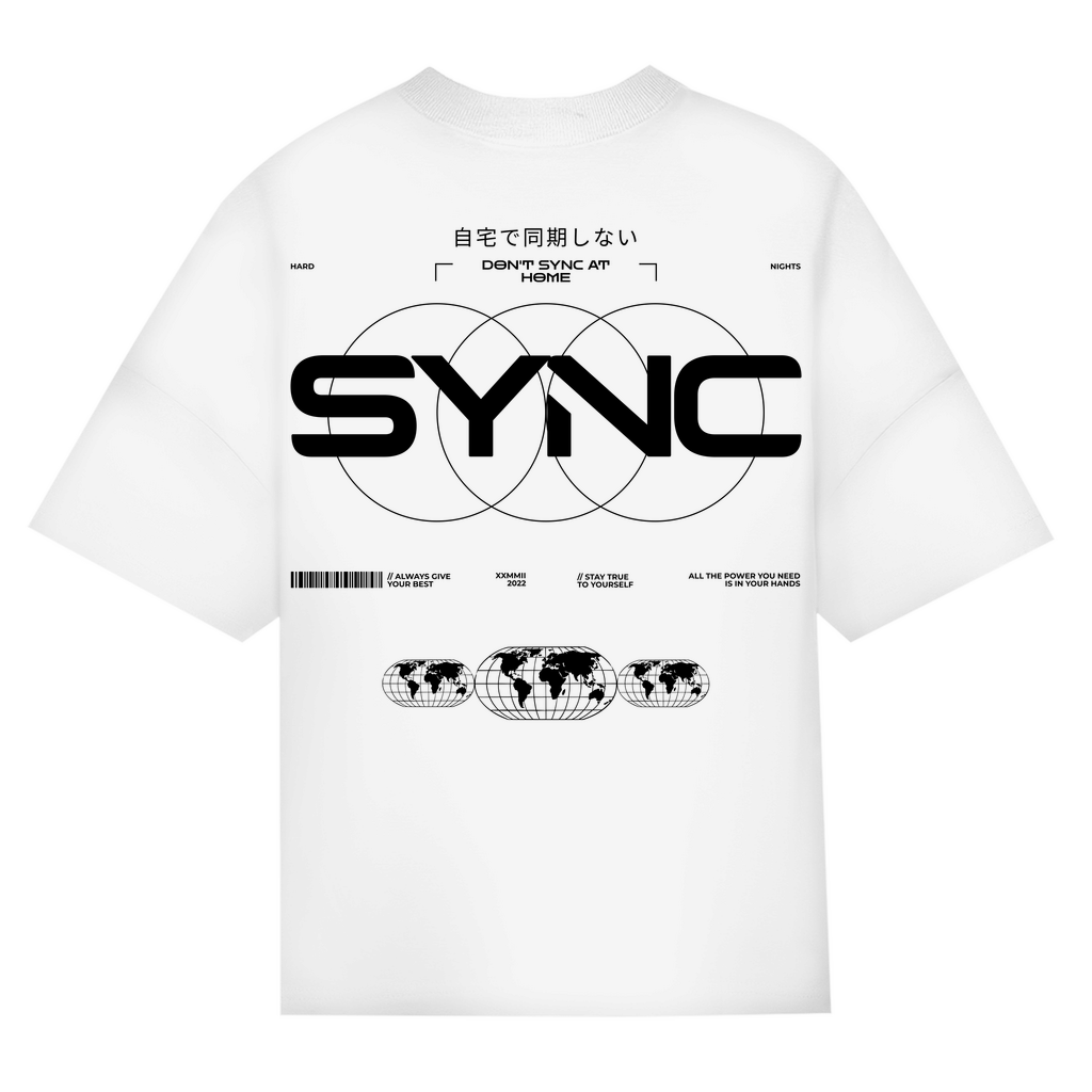 SYNC Oversized Shirt aus Bio-Baumwolle für Rave-Looks | Black
