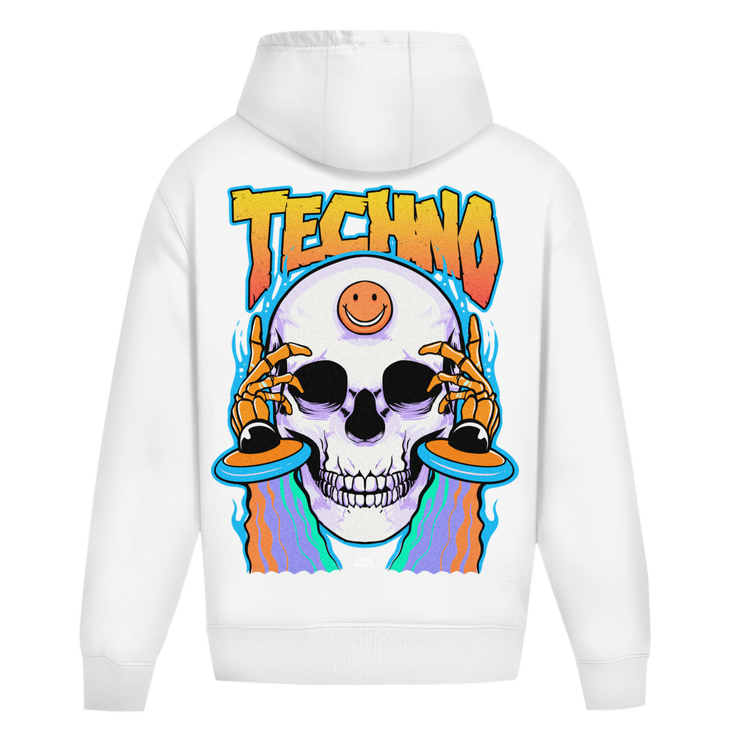 Trippy Techno Skull (nadměrná mikina)