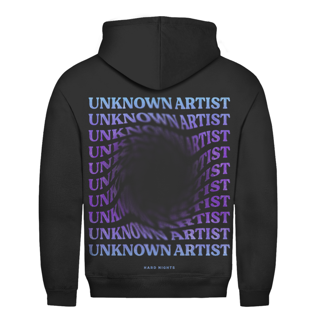 Unknown Artist Hole Basic Hoodie aus 100 % Baumwolle | Jet Black
