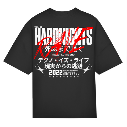 Rave T Shirt Oversized für Techno-Looks | Black