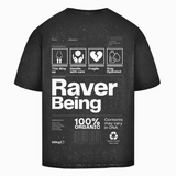 Raver Being (Acid washed oversized shirt)