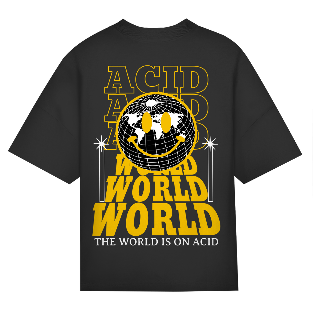 Techno Oversized Shirt und Rave T Shirt aus Bio-Baumwolle | Black
