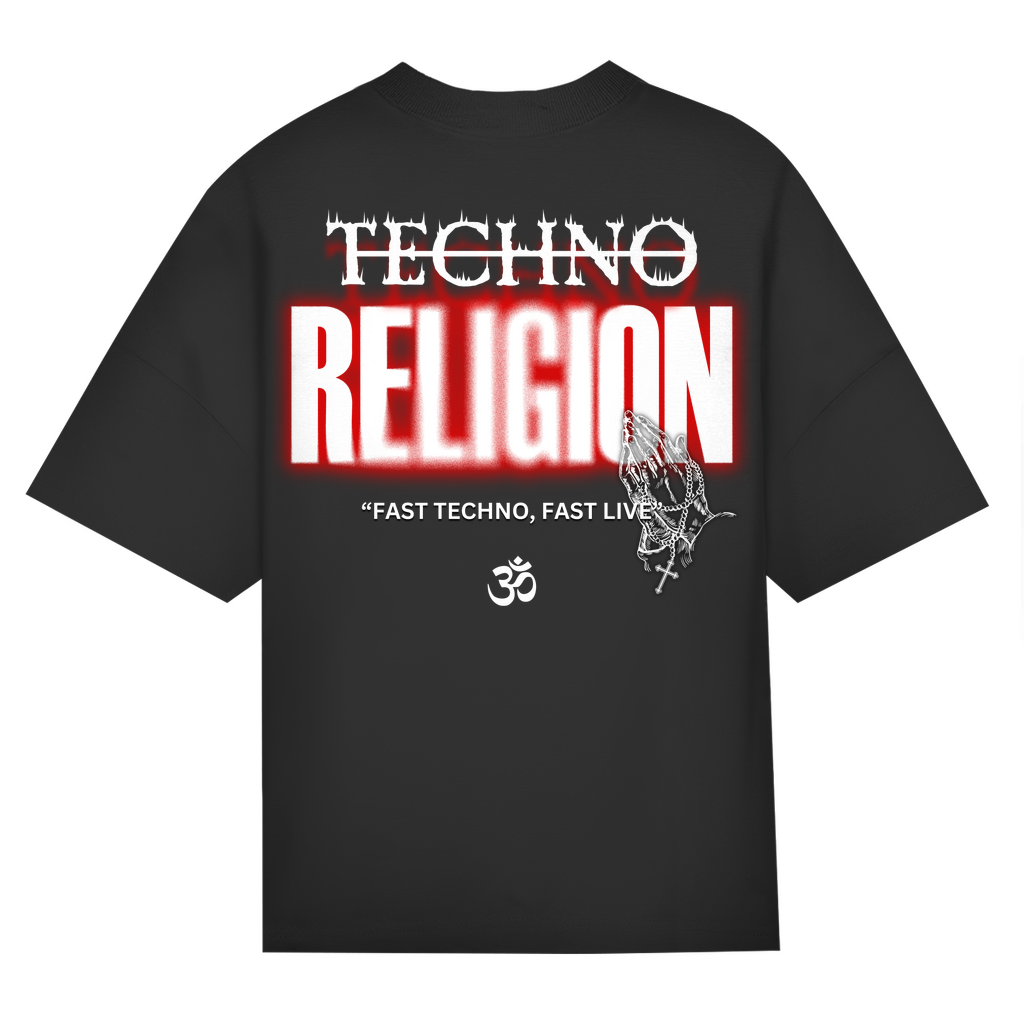 Fast Techno Fast Life Oversized Shirt Unisex Baumwolle