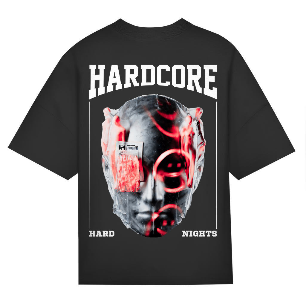 Camiseta oversize, para techno | Negro