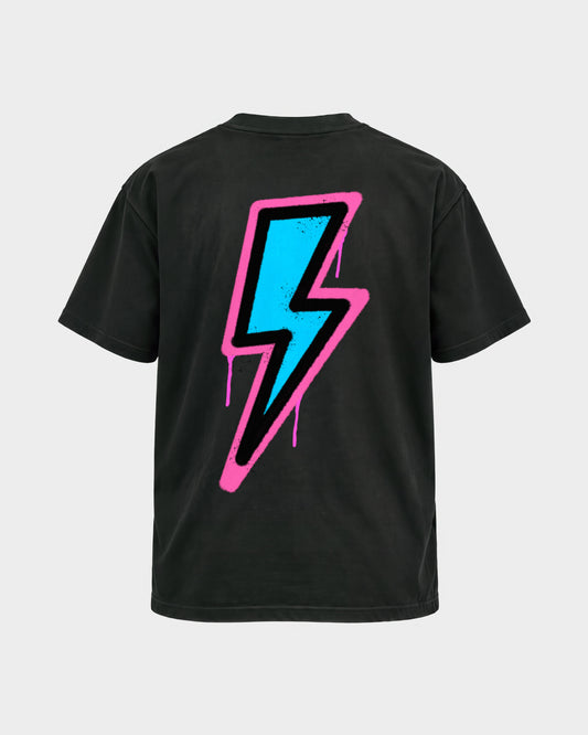2Fast2Bounce – Basic Shirt in Schwarz, Rückenprint – Hard Nights