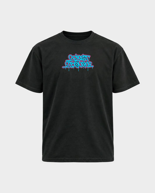 2Fast2Bounce – Basic Shirt in Schwarz, Frontprint – Hard Nights