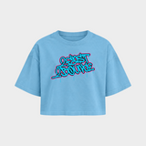 2Fast2Bounce – Crop Top in Blue – Vorderansicht