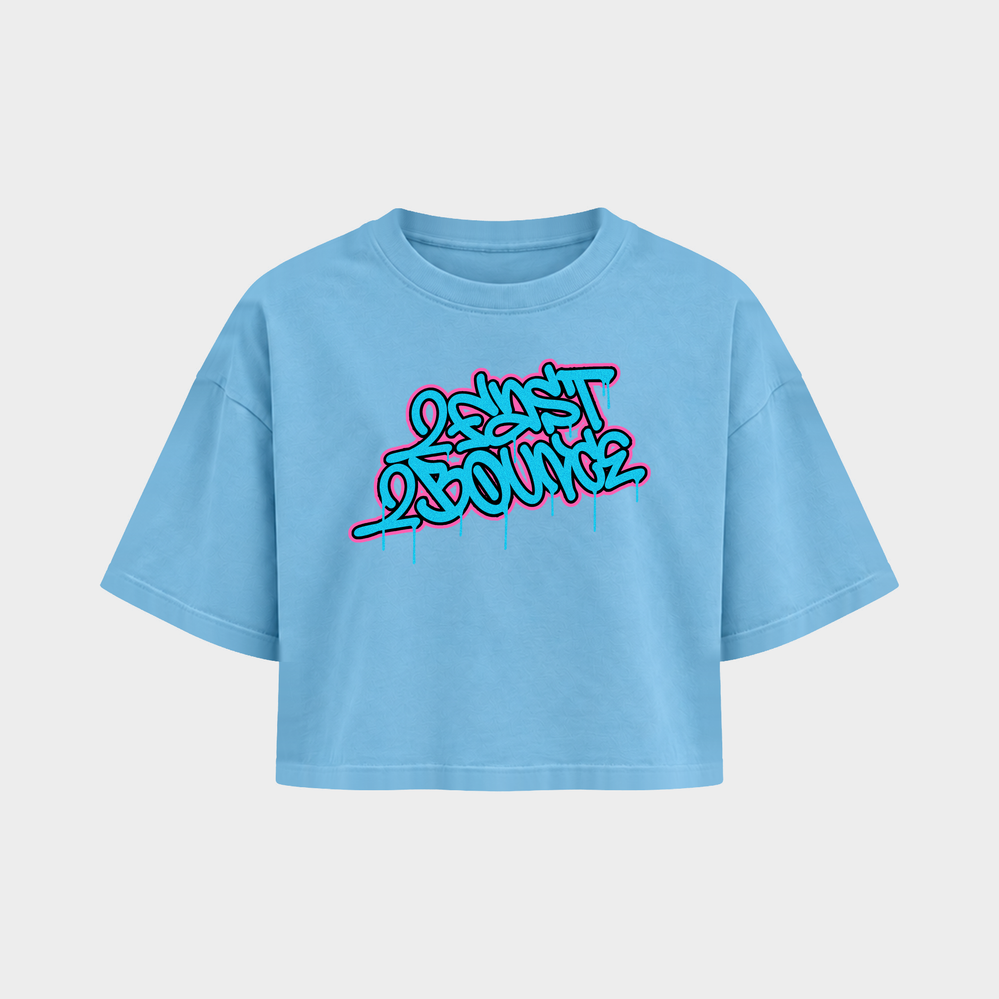 2Fast2Bounce – Crop Top in Blue – Vorderansicht