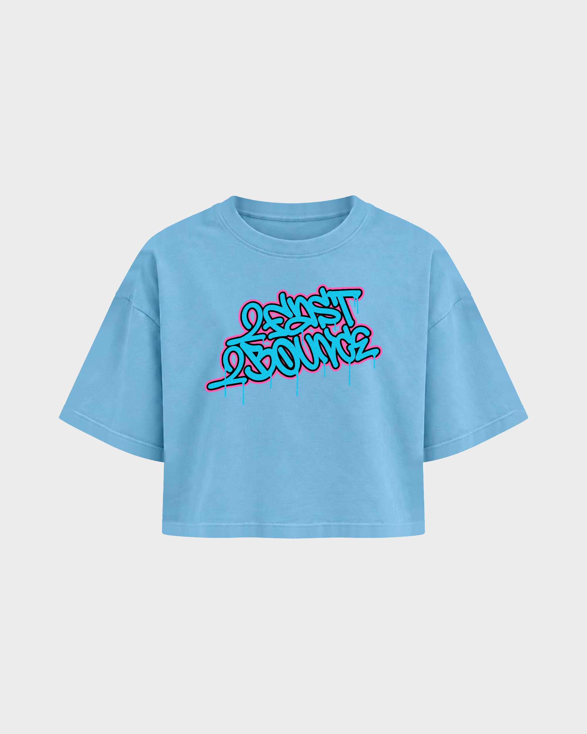 2Fast2Bounce – Crop Top in Blue – Vorderansicht