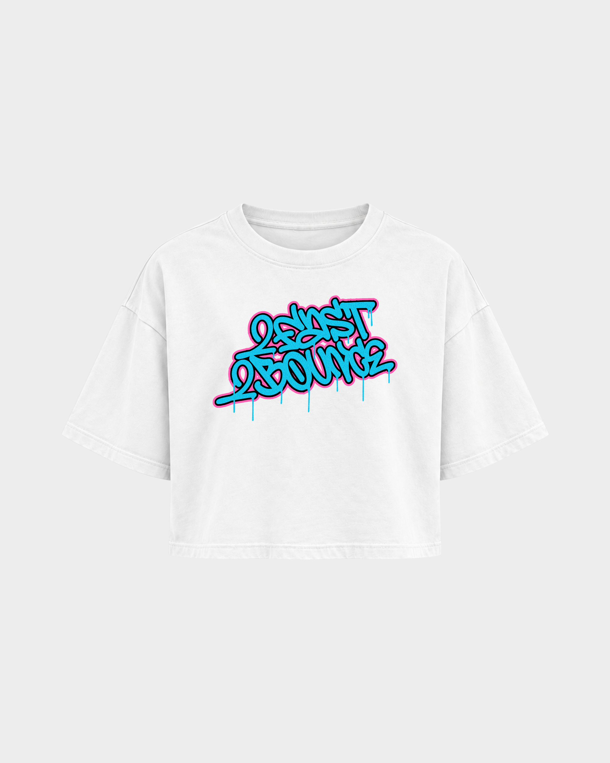 2Fast2Bounce – Crop Top in Weiß – Vorderansicht
