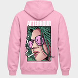 Afterhour – Basic Hoodie in Baby Pink – Rückansicht