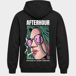 Afterhour – Basic Hoodie in Jet Black – Rückansicht