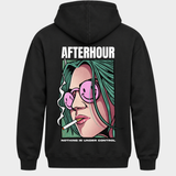 Afterhour – Basic Hoodie in Jet Black – Rückansicht