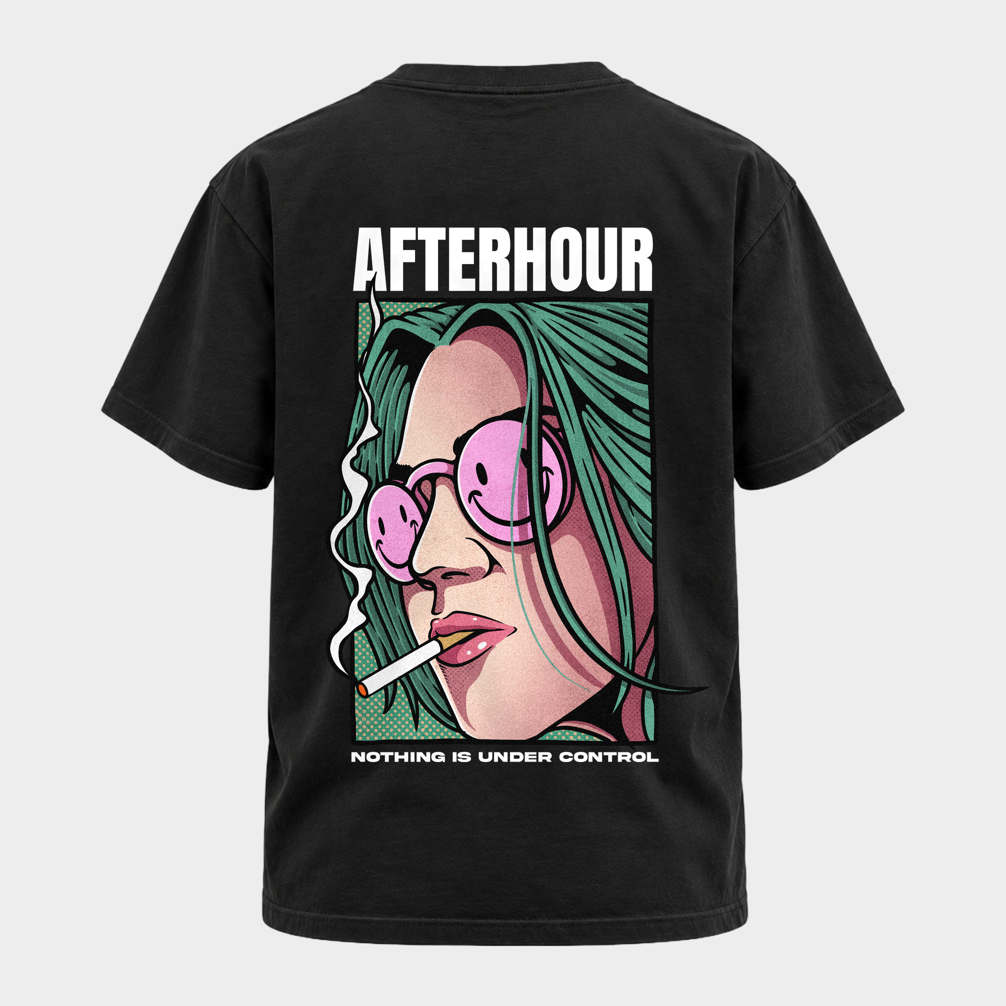 Afterhour – Basic Shirt in Black – Rückansicht