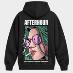 Afterhour – Oversized Hoodie in Black – Rückansicht