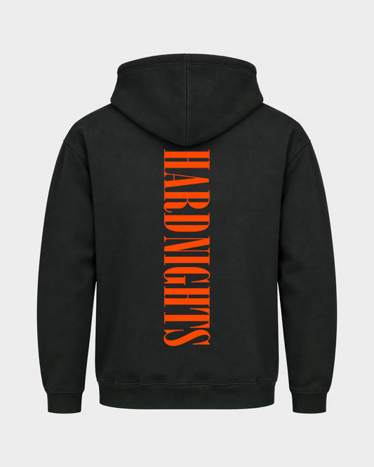Angel – Basic Hoodie in Schwarz, Rückenprint – Hard Nights