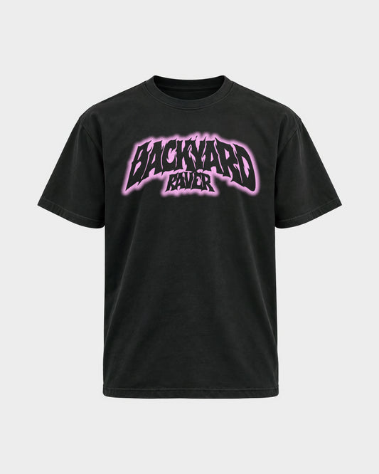 Backyard raver – Basic Shirt in Schwarz, Frontprint – Hard Nights
