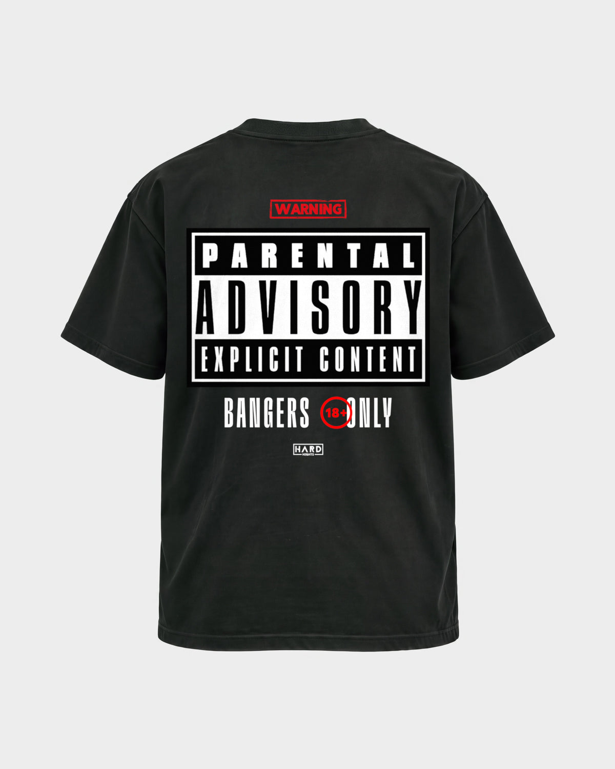 Bangers only – Basic Shirt in Schwarz, Rückenprint – Hard Nights