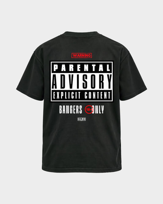 Bangers only – Basic Shirt in Schwarz, Rückenprint – Hard Nights