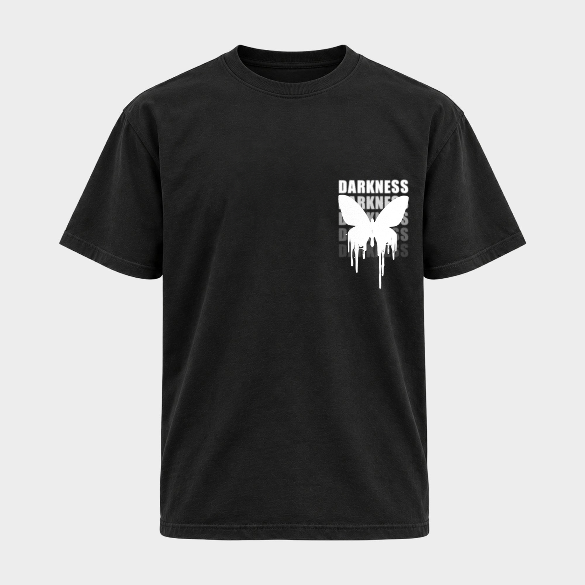 Darkness Butterfly – Basic Shirt in Black – Vorderansicht