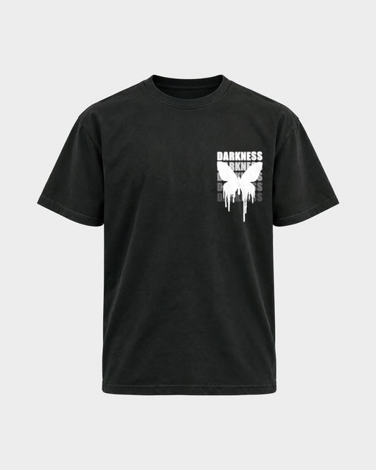 Darkness Butterfly – Basic Shirt in Schwarz, Frontprint – Hard Nights