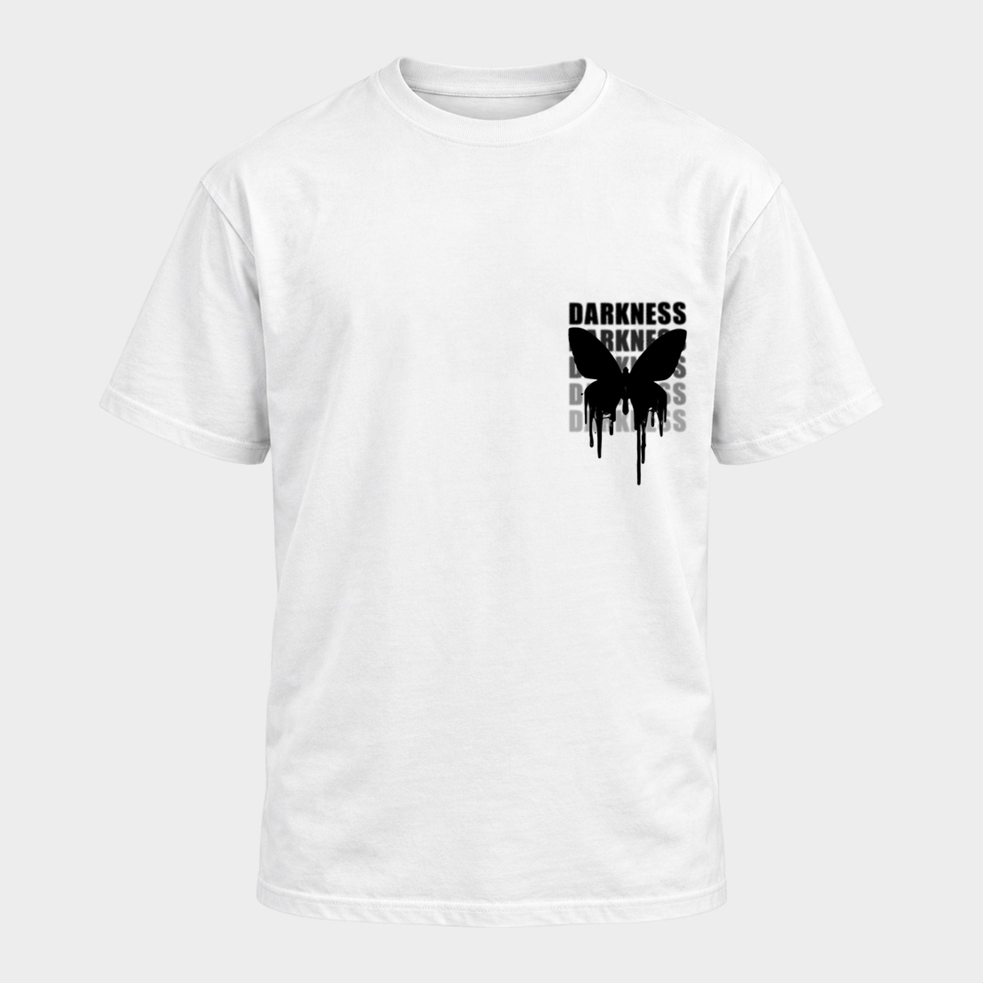 Darkness Butterfly – Basic Shirt in White – Vorderansicht
