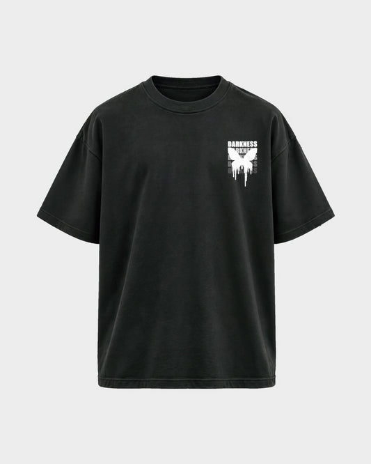 Darkness butterfly – Oversized Shirt in Schwarz, Frontprint – Hard Nights
