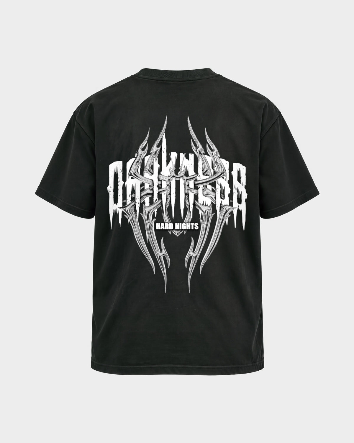Darkness Spider – Basic Shirt in Schwarz, Rückenprint – Hard Nights