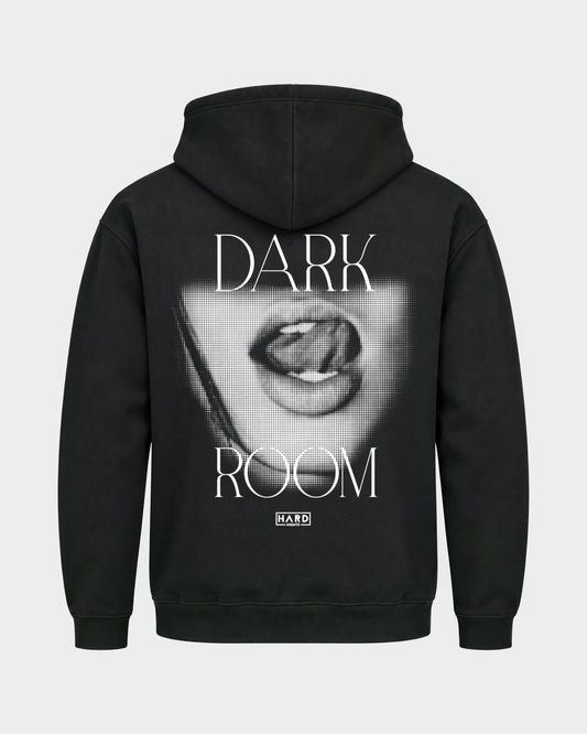 Darkroom – Basic Hoodie in Schwarz, Rückenprint – Hard Nights