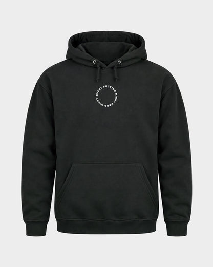 Every fuckin night – Basic Hoodie in Schwarz, Frontprint – Hard Nights