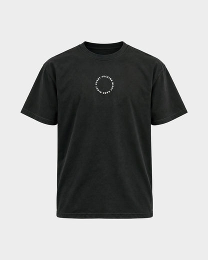 Every fuckin night – Basic Shirt in Schwarz, Frontprint – Hard Nights