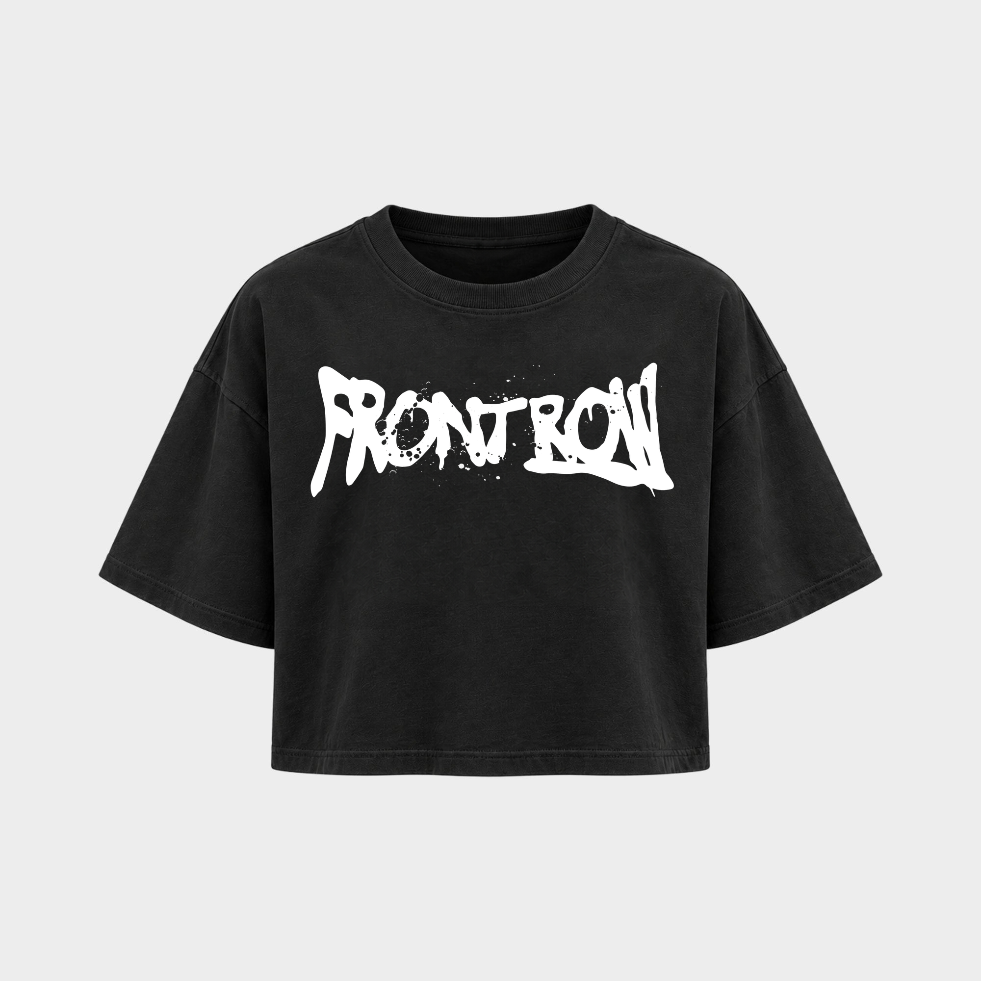 Frontrow ANL – Crop Top in Schwarz – Vorderansicht